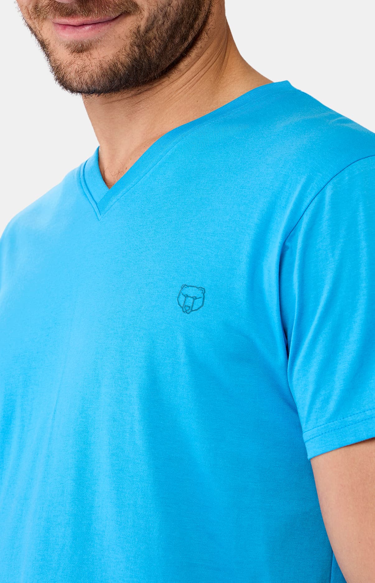 arthur-bob-tee-shirt-jersey-coton-l-ger-col-v-bleu image 4
