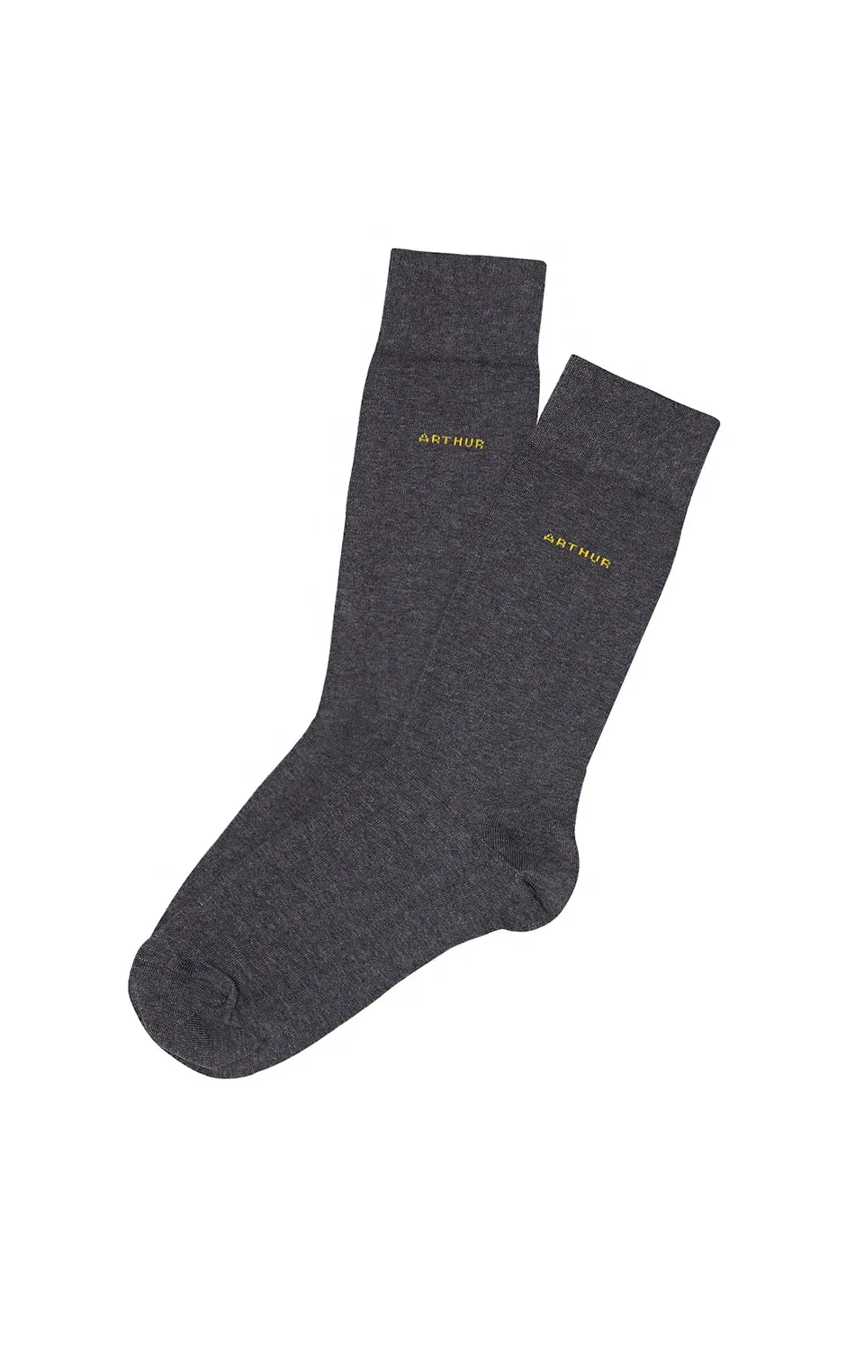 arthur-bob-chaussettes-unies-coton-gris-40-46 image 1