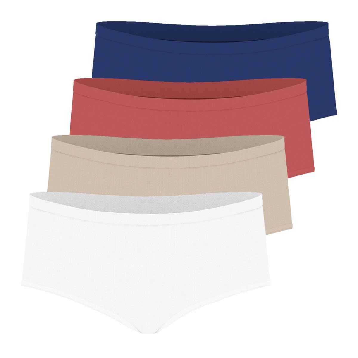athena-ecopack-lot-4-boxers-femme-taille-s-coton-blanc-skin image 1