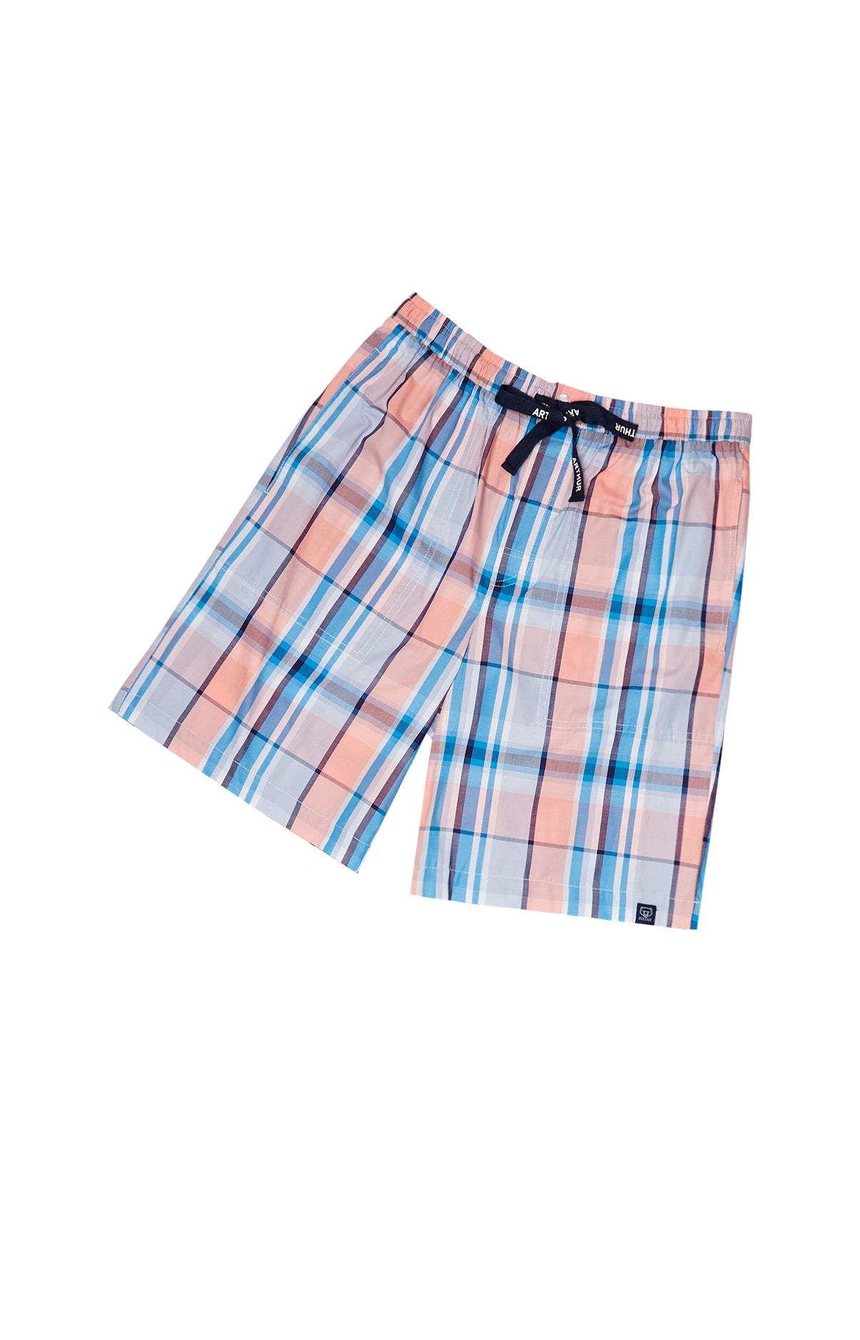 arthur-bob-carreaux-short-pyjama-homme-fraise-coton image 2