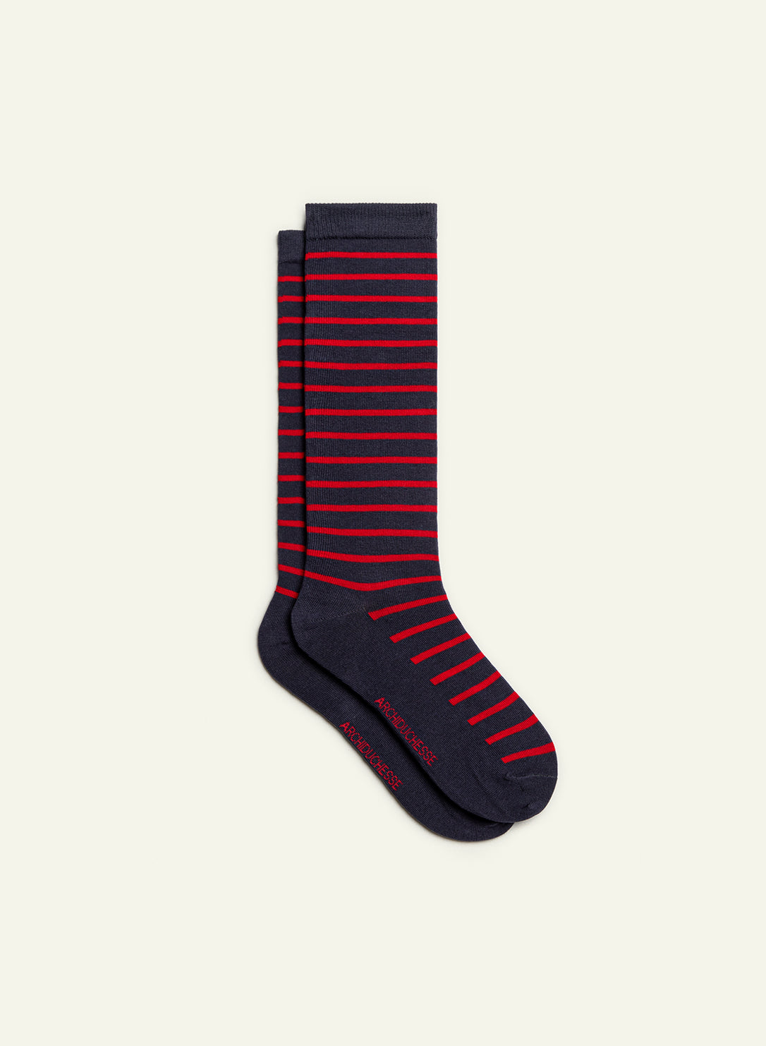 archiduchesse-fantaisie-sainte-marine-chaussettes-36-41-rayures-bleu image 2