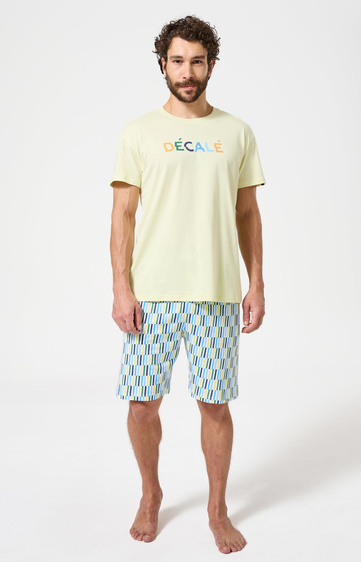 arthur-bob-pyjashort-d-cal-pyjama-coton-bio-multicolore image 1