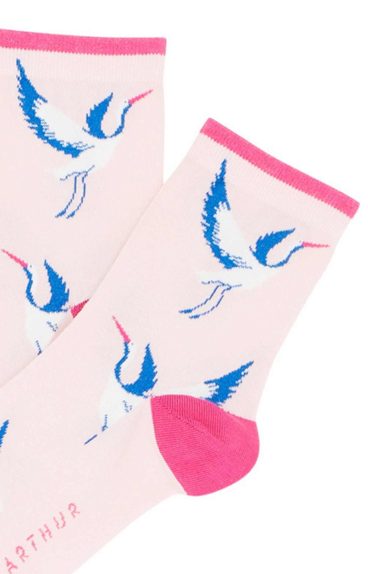 arthur-bob-bird-chaussettes-femme-rose-coton-36-40 image 2