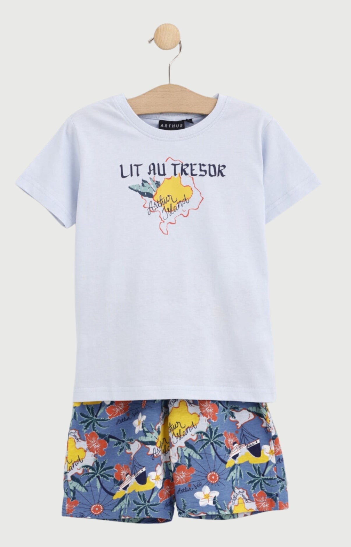 arthur-bob-lit-au-tr-sor-pyjashort-enfant-coton-denim image 1