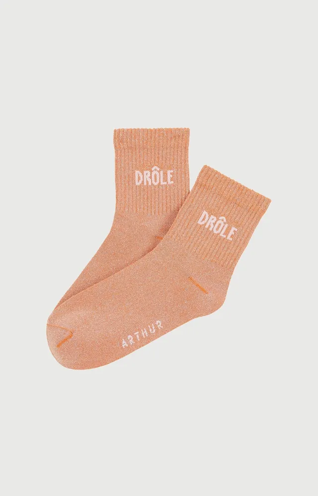arthur-bob-chaussettes-coton-fantaisie-orange-36-40 image 1