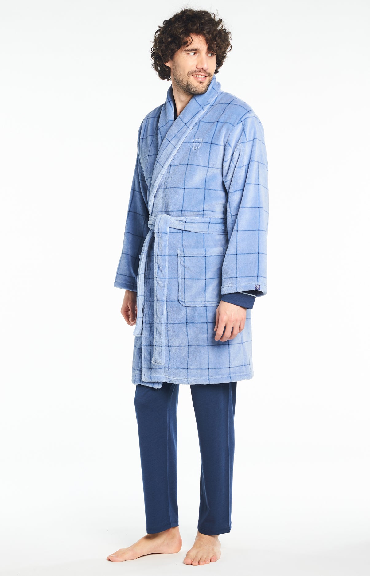 arthur-bob-azur-robe-de-chambre-carreaux-homme image 5
