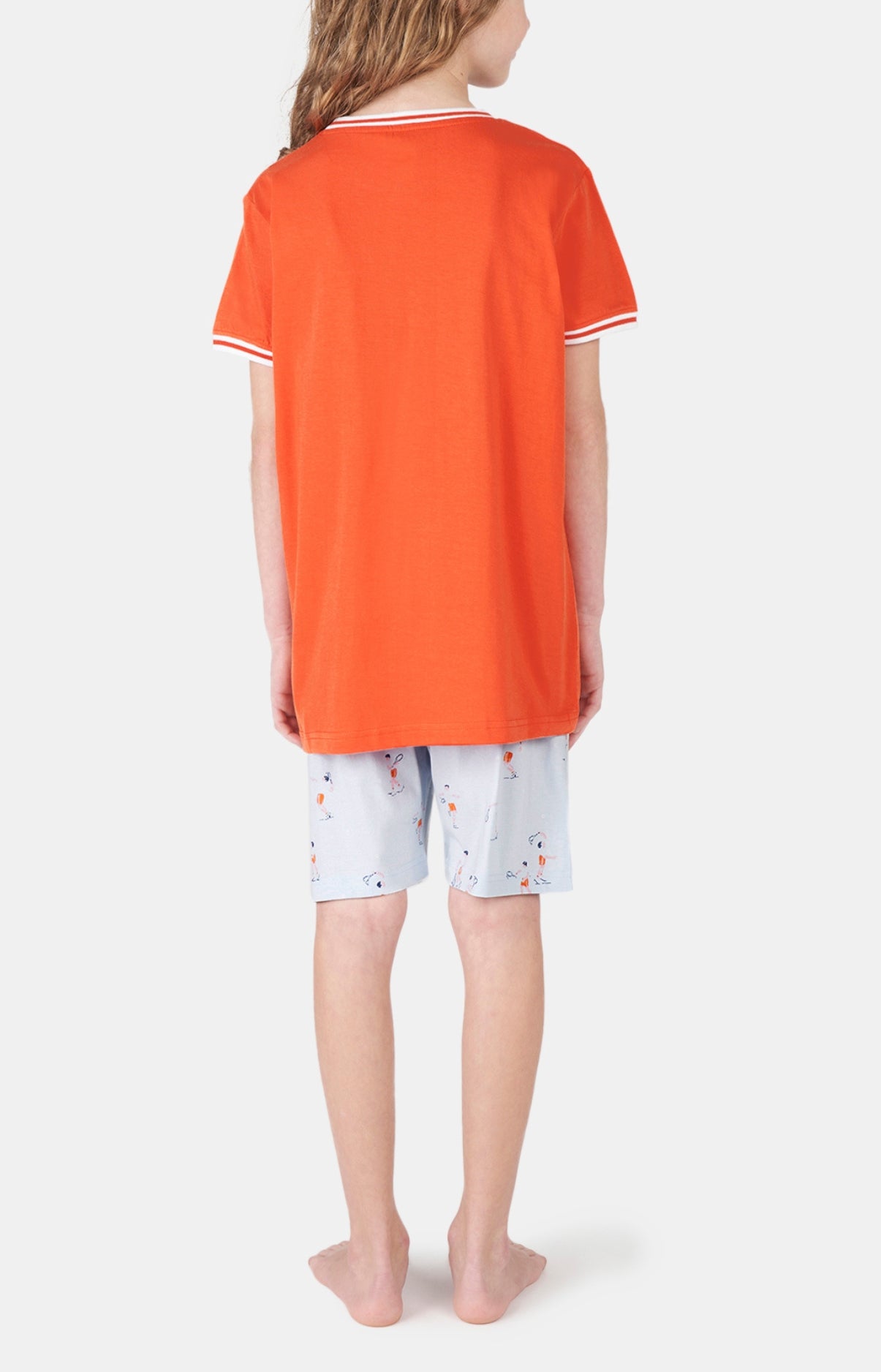 arthur-bob-pyjashort-roland-garros-orange-coton-bio image 7