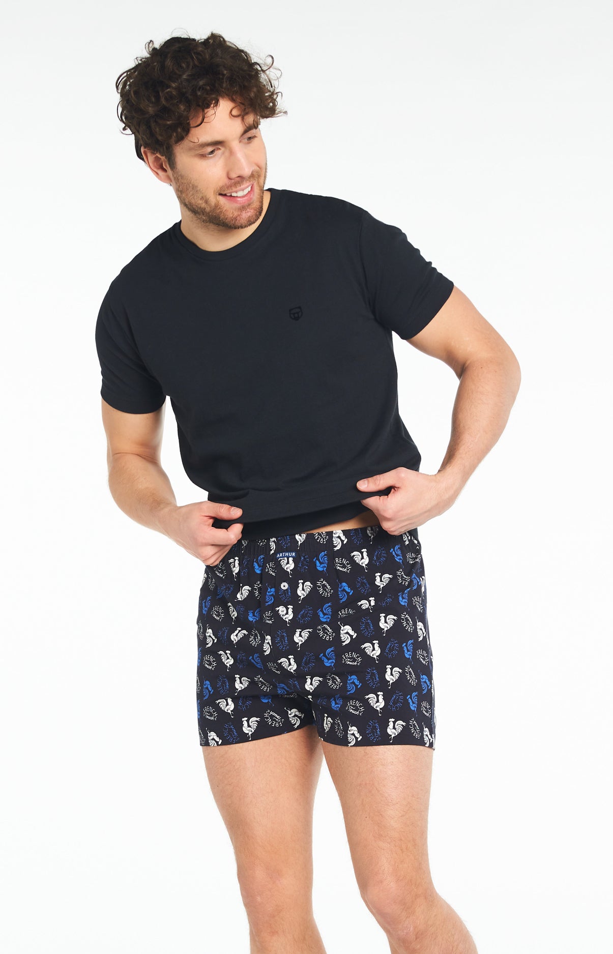arthur-le-club-coq-cale-on-de-nuit-homme-noir-coton-bio image 4