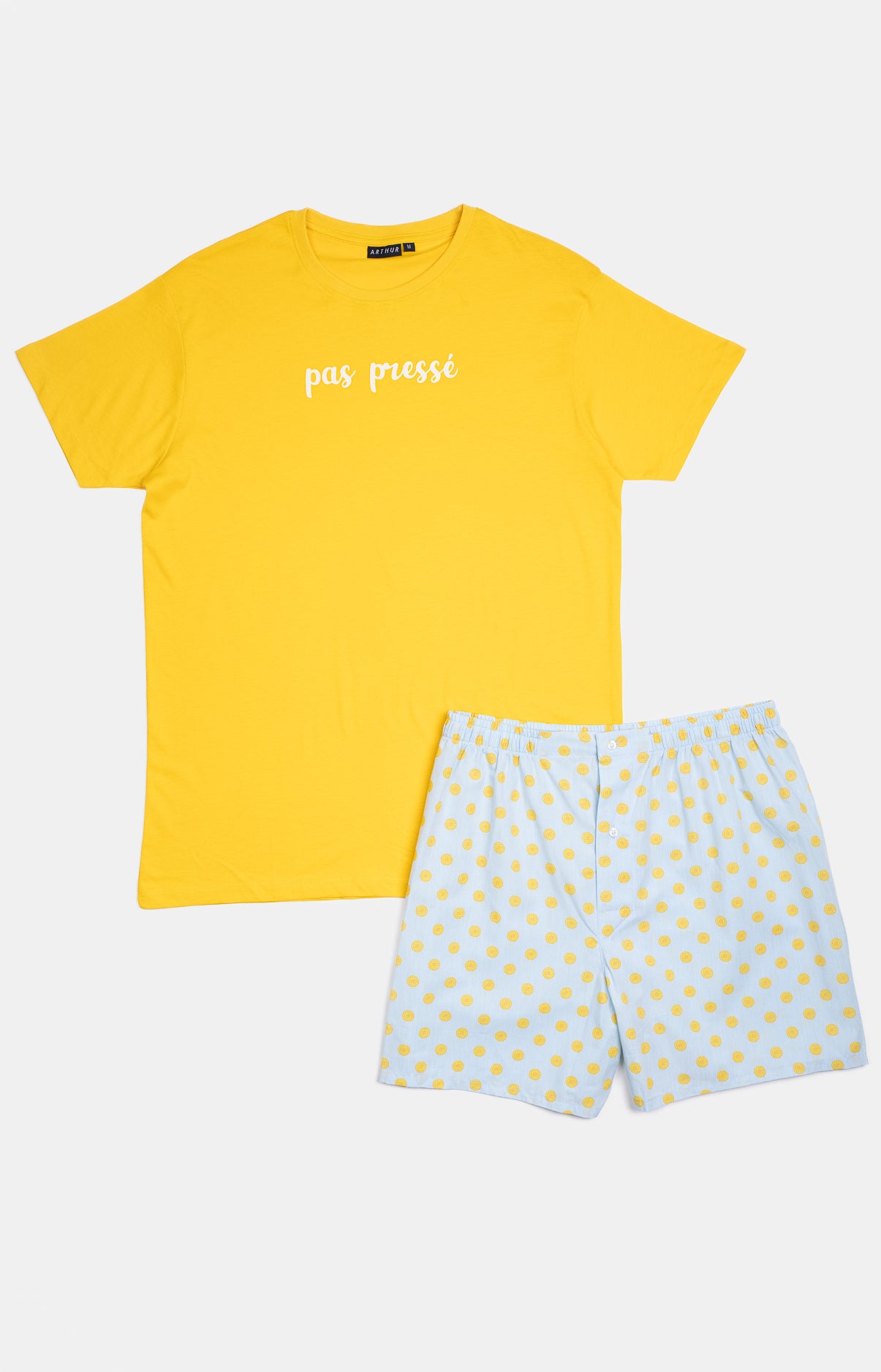 arthur-bob-pyjam-ricain-lemon-pyjama-homme-coton-ciel image 3