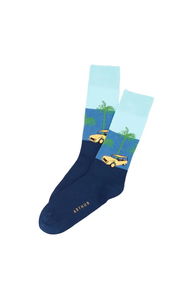 arthur-bob-m-hari-chaussettes-homme-bleu-coton image 1