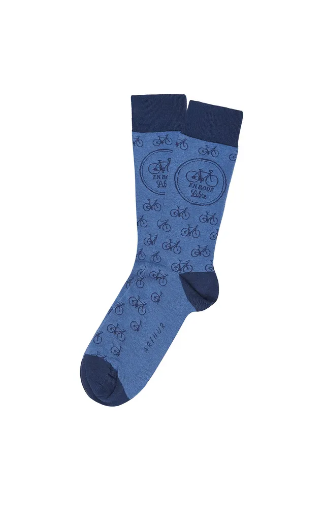 arthur-bob-chaussettes-roue-libre-denim-coton-bio image 1