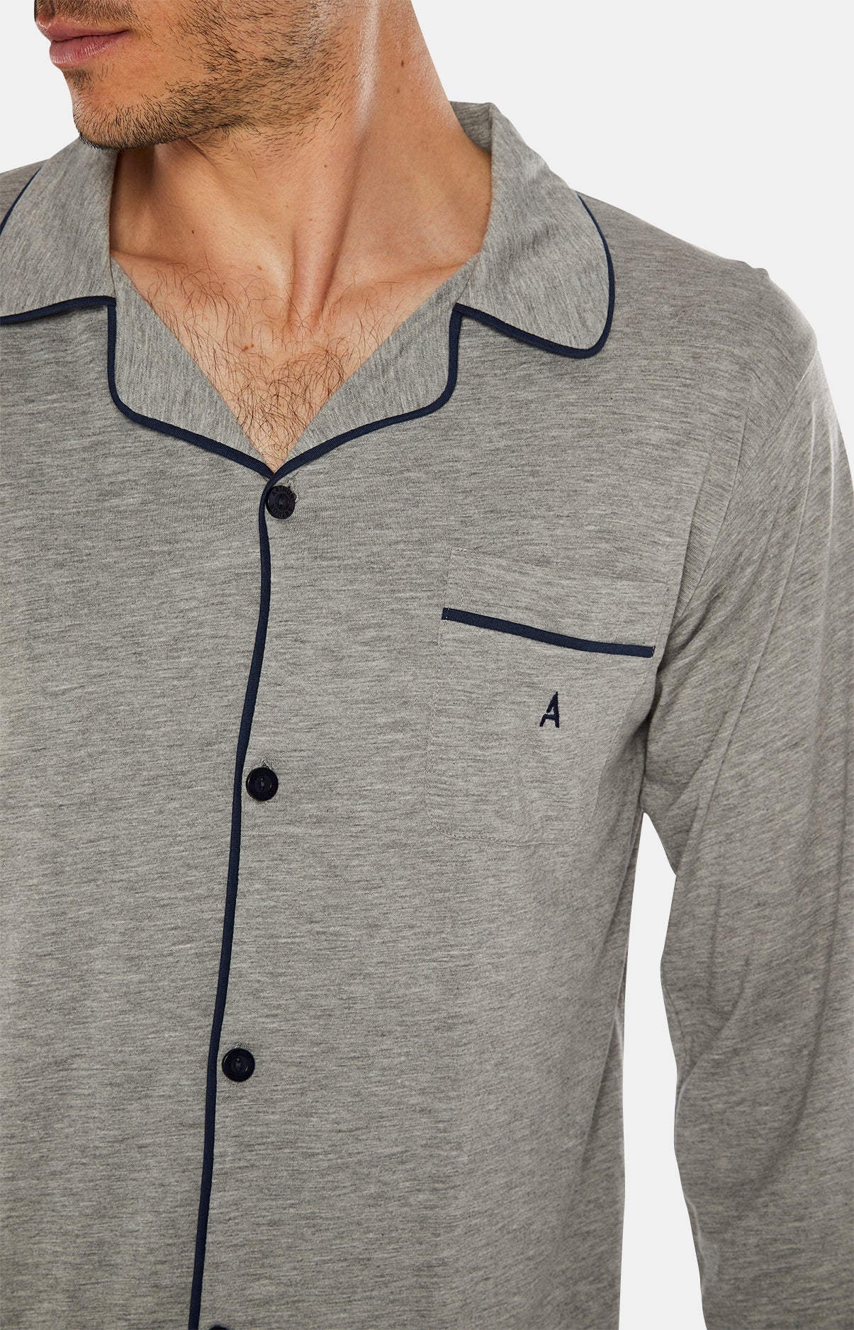 arthur-bob-gris-chin-pyjama-boutonn-homme-lyocell image 2