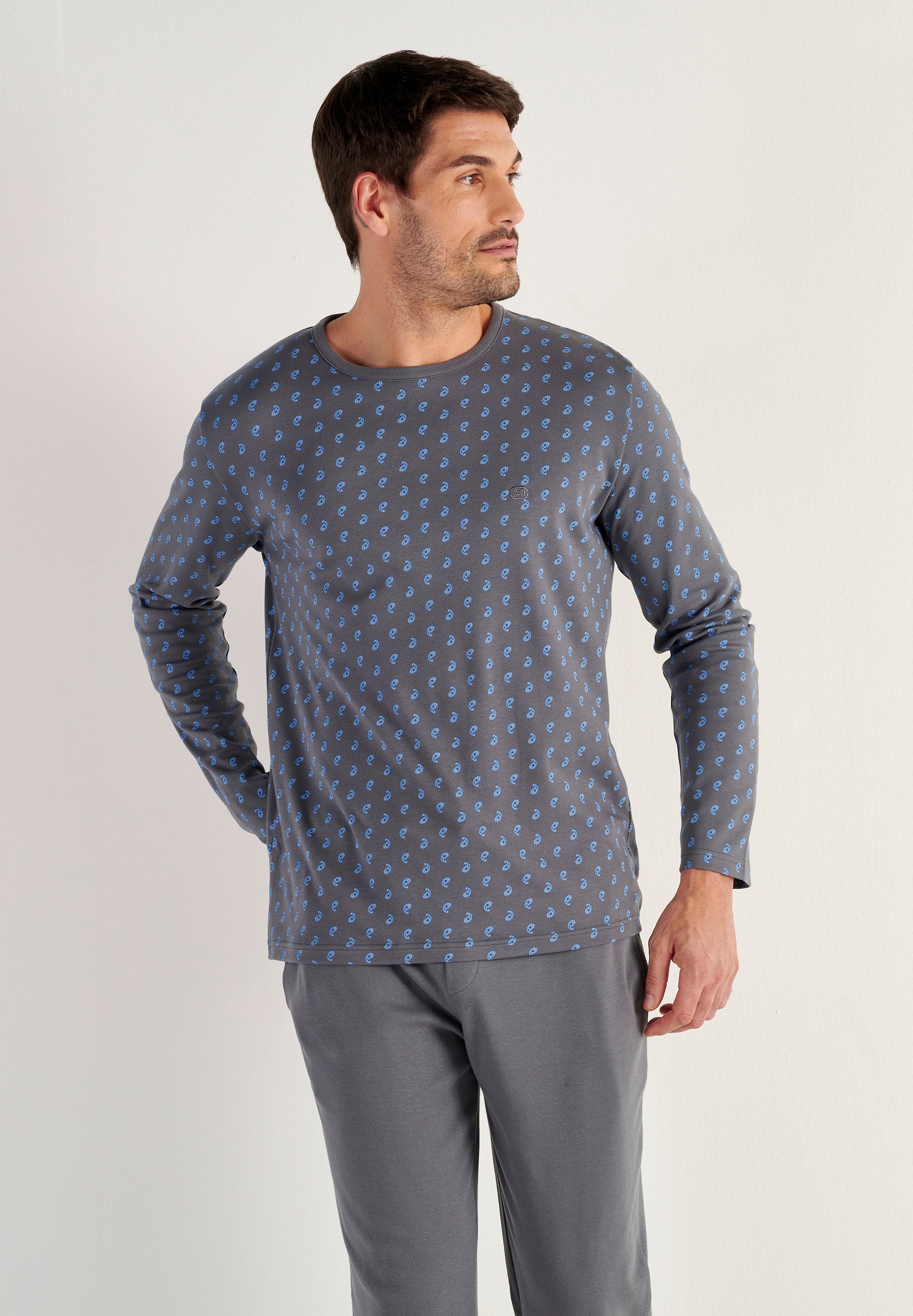 hom-modal-comfort-paisley-403219-pyjama-long-gris-imprim image 2
