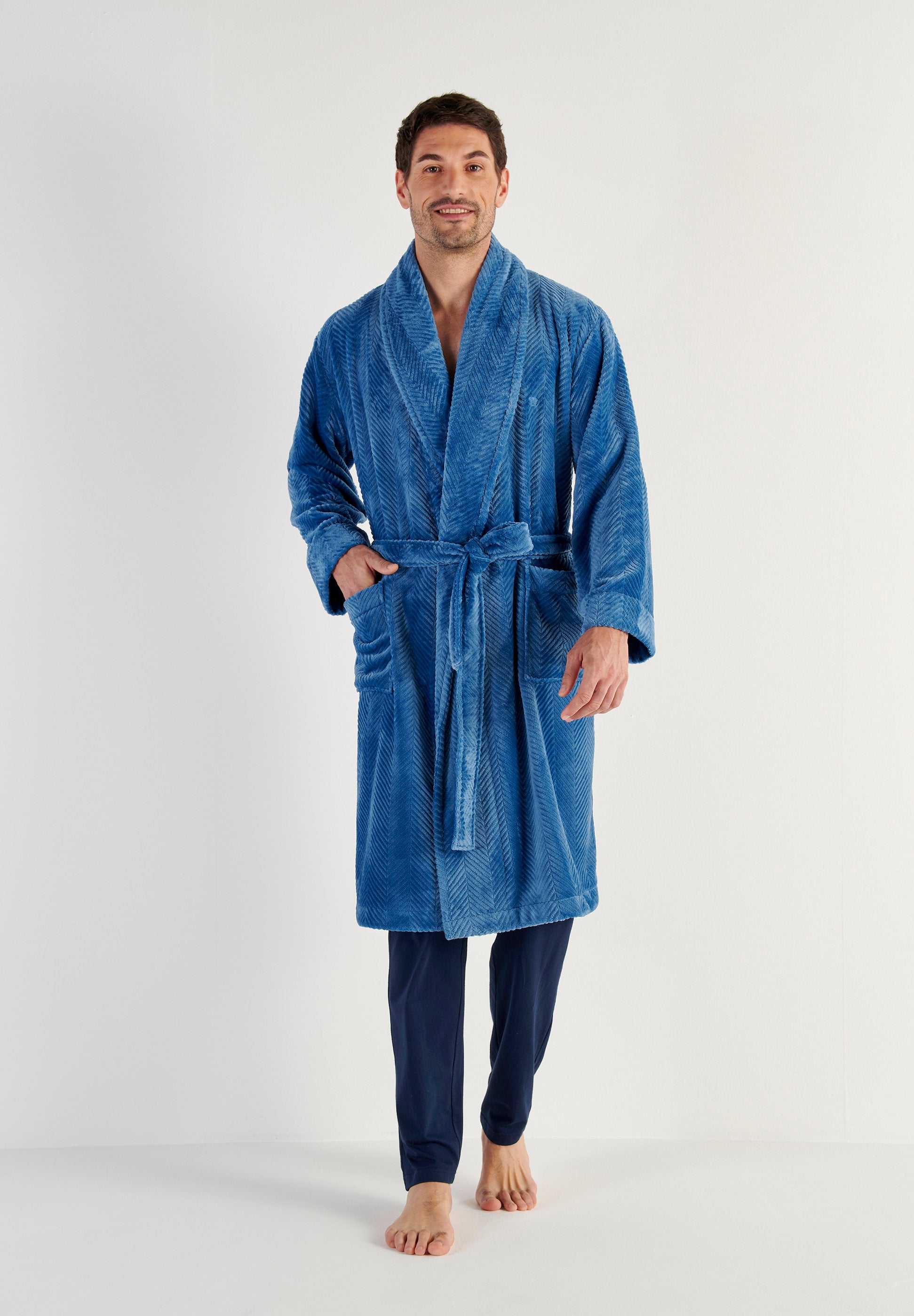 hom-modal-comfort-peignoir-everest-homme-bleu-polaire image 4