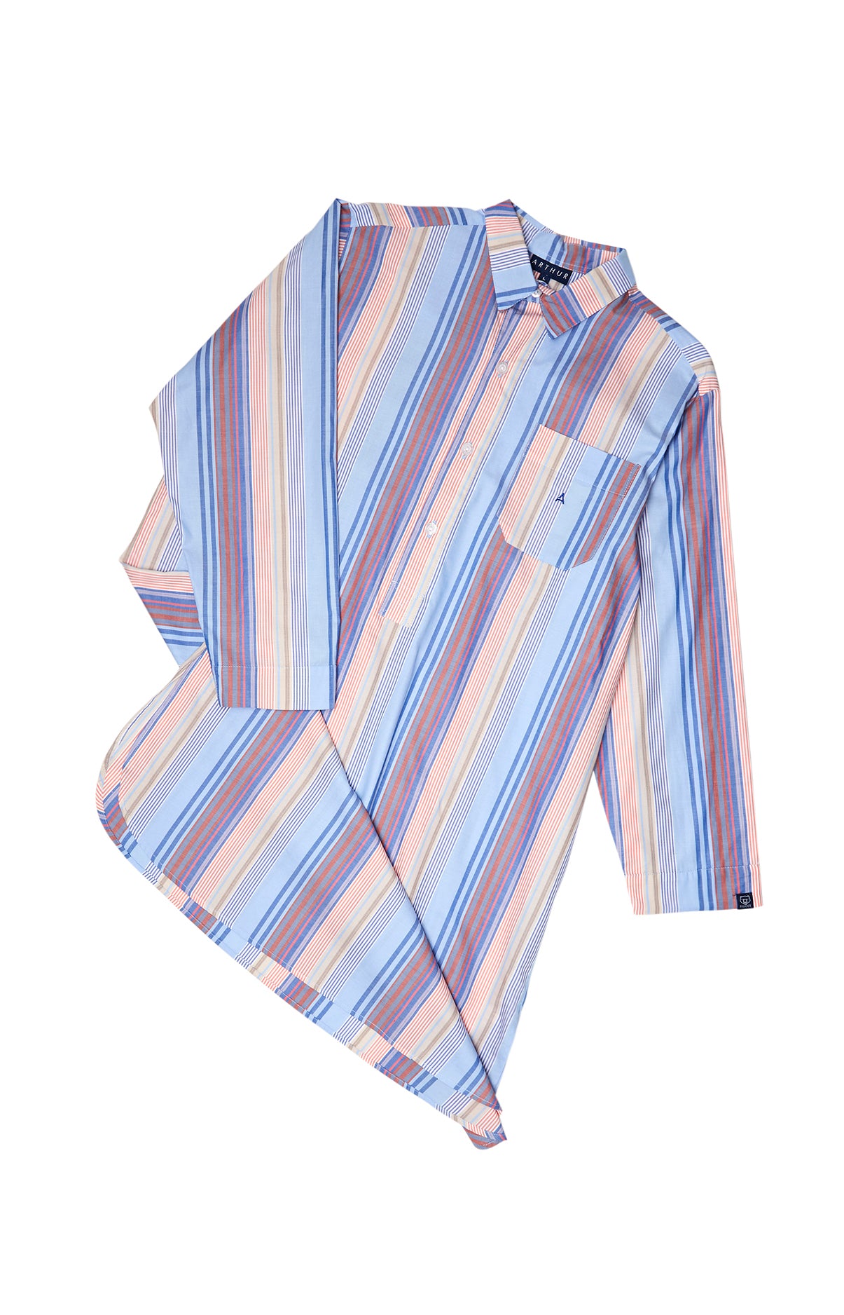 arthur-bob-tampa-chemise-de-nuit-homme-bleu-l-rayures image 3