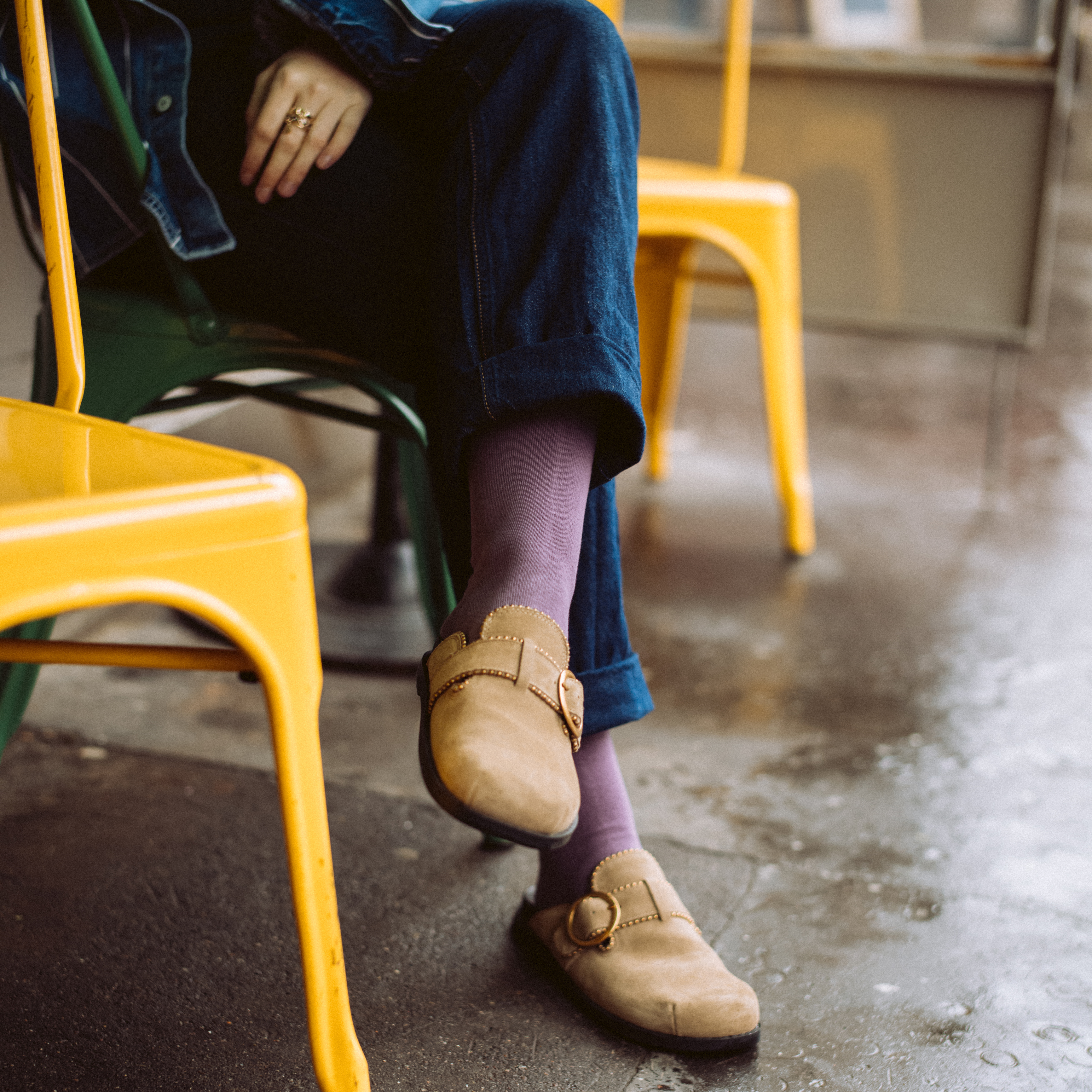 archiduchesse-de-ville-mauve-m-re-chaussettes-coton-unisexe image 6
