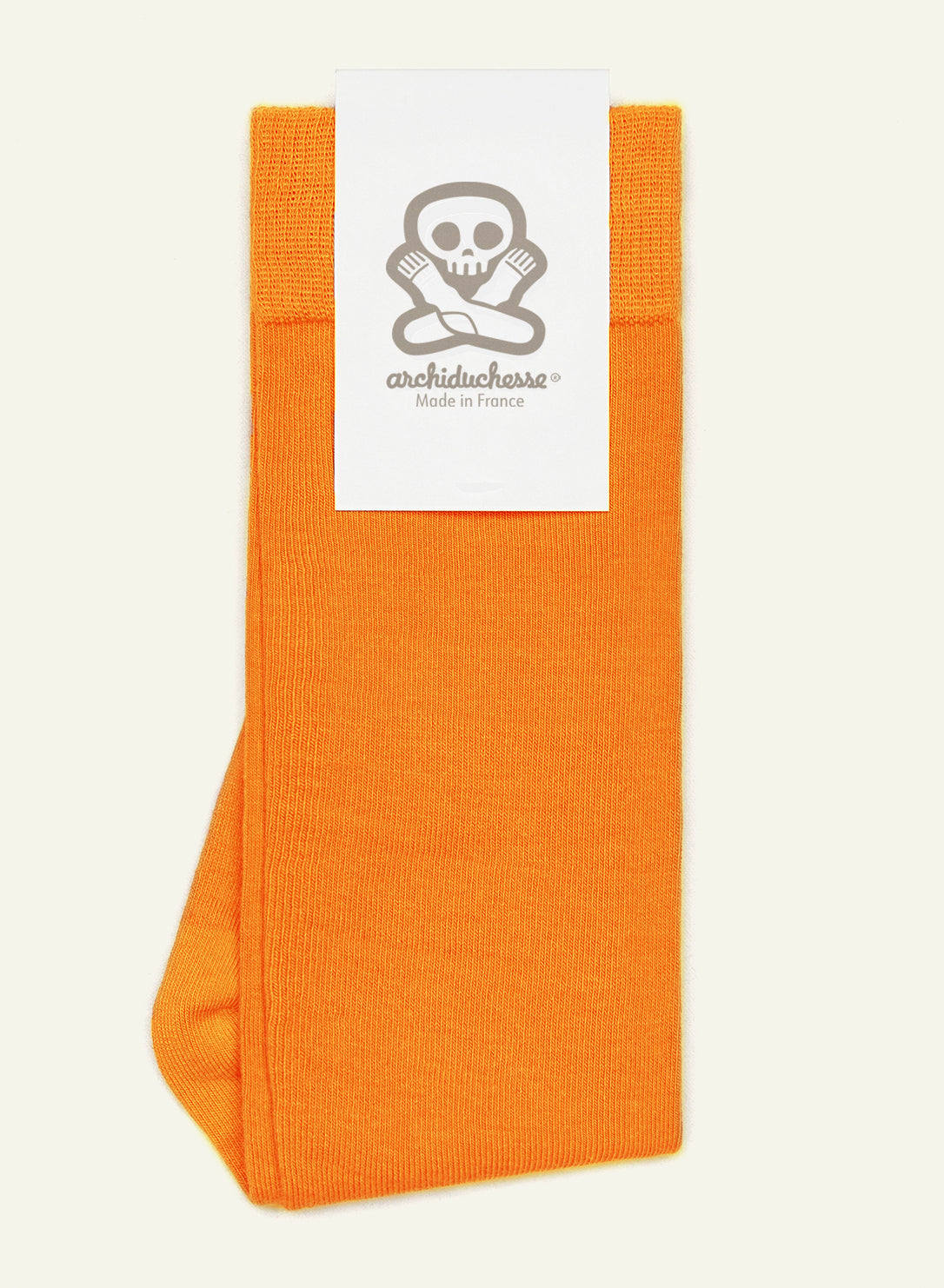 archiduchesse-de-ville-orange-mandarine-chaussettes-coton-mi-hautes image 5