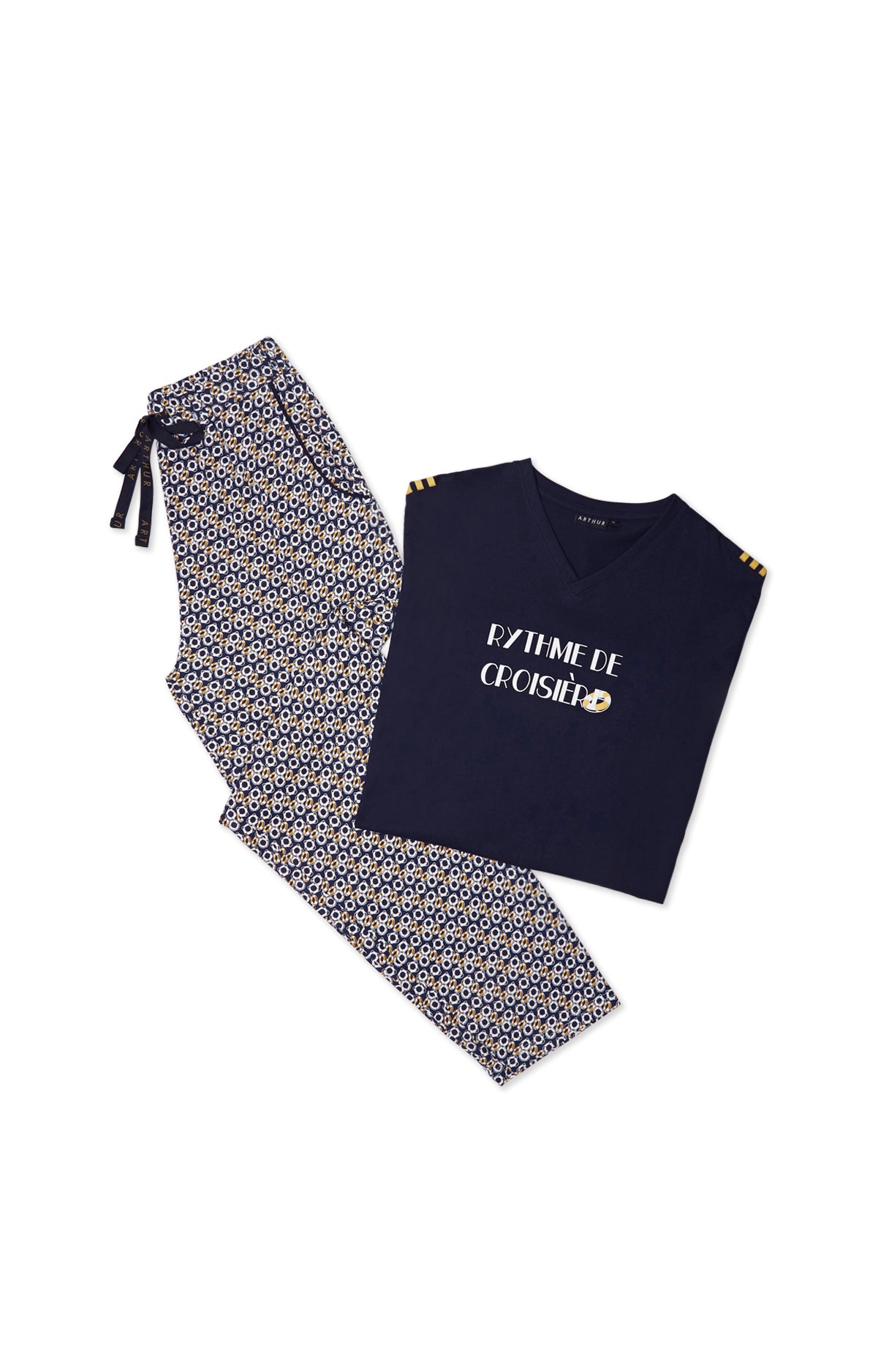 arthur-bob-bou-e-pyjama-long-coton-bio-marine image 3
