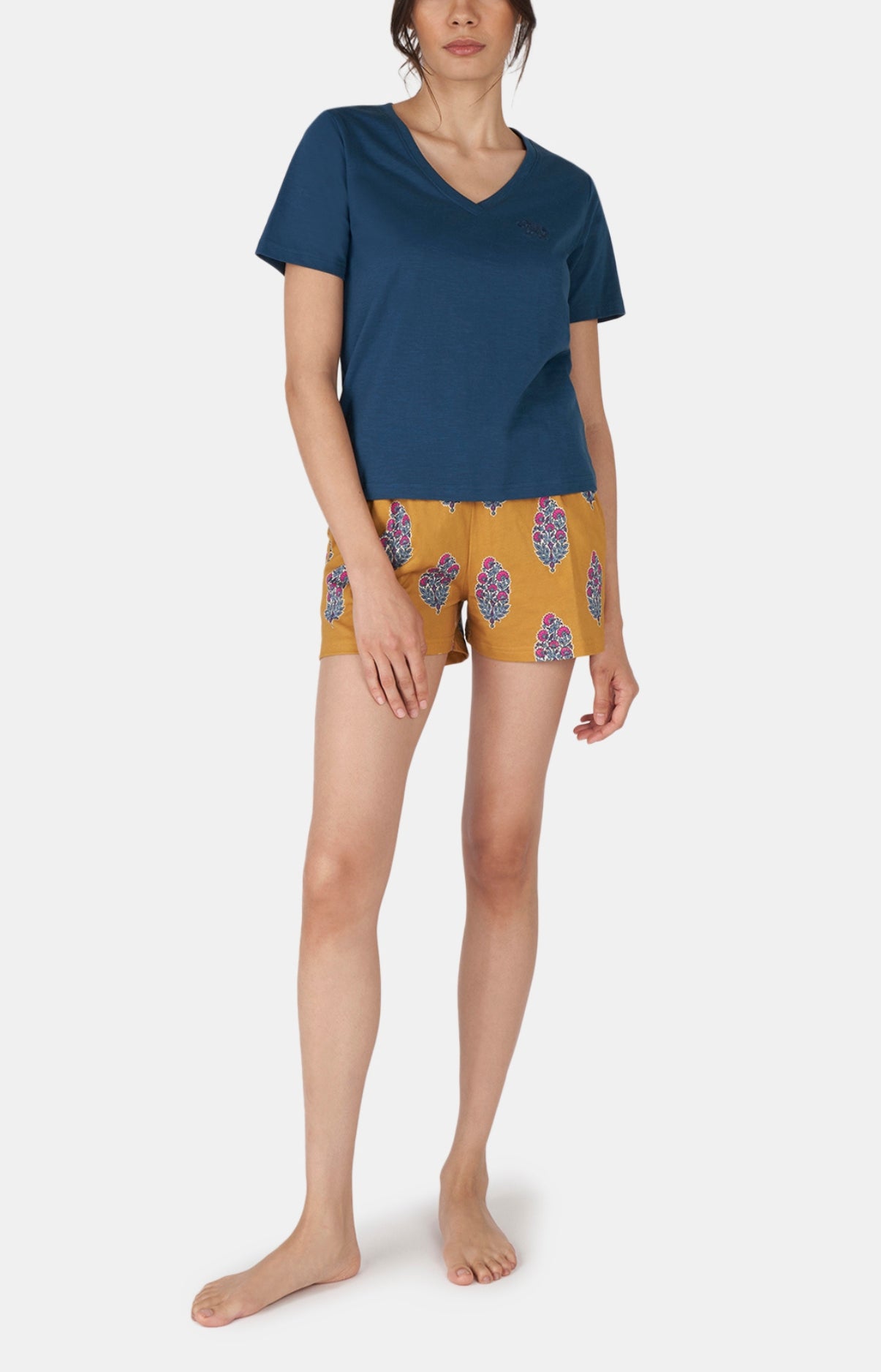 arthur-bob-jersey-coton-tee-shirt-canard-col-v-femme image 1