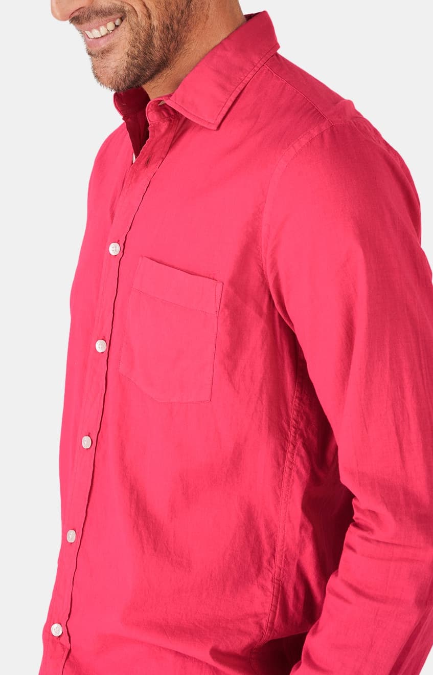 arthur-bob-chemise-voile-coton-framboise-m-homme image 2