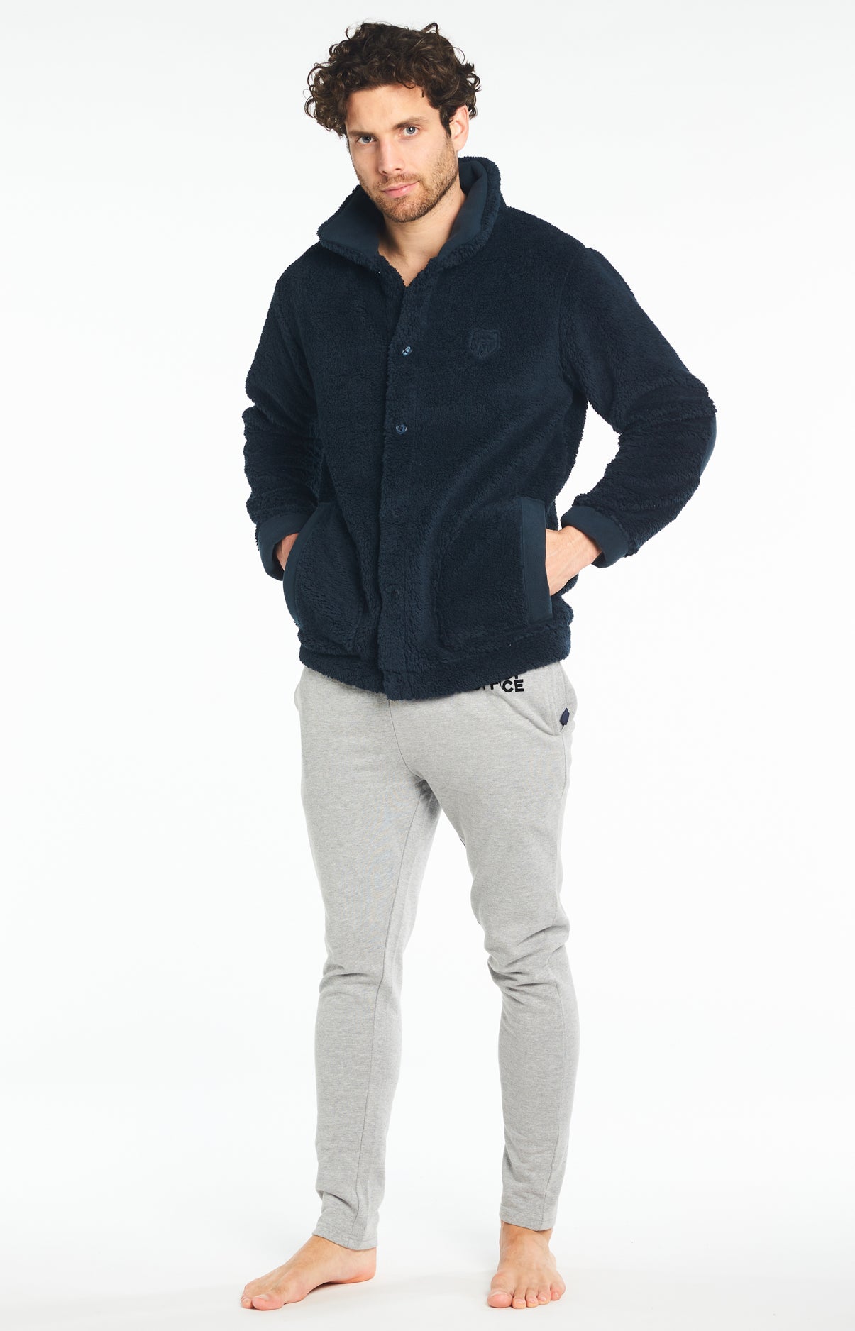 arthur-bob-ours-veste-polaire-homme-nuit-double-face image 1