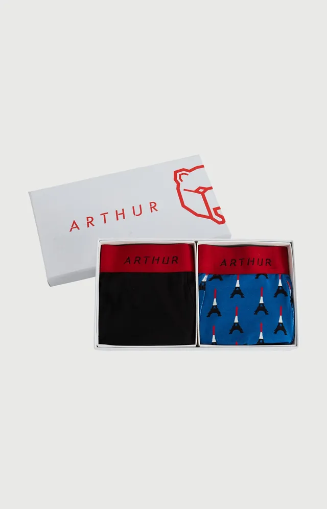 arthur-bob-pack-2-boxers-paris-multicolore-coton-bio image 1