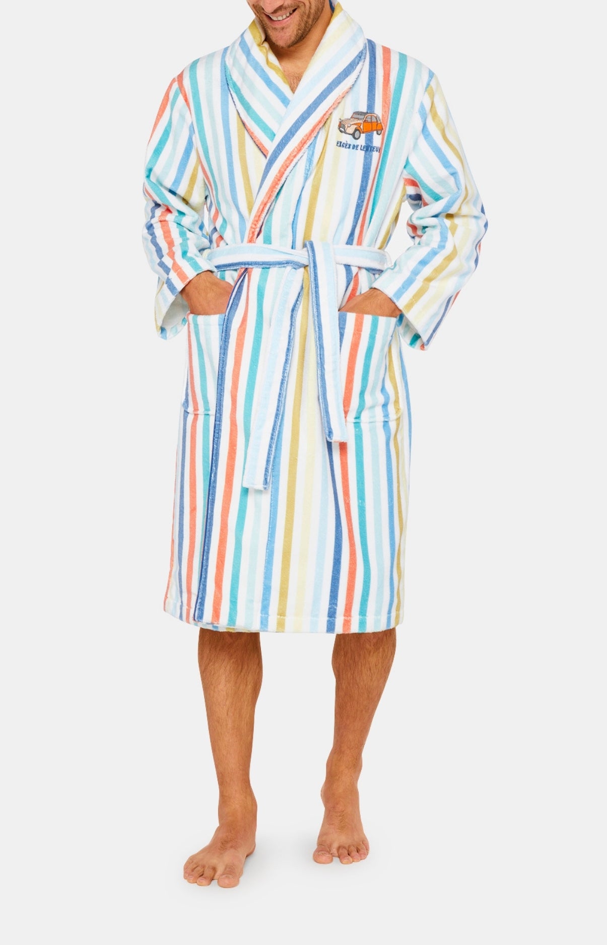 arthur-bob-2cv-peignoir-coton-multicolore-col-ch-le image 4
