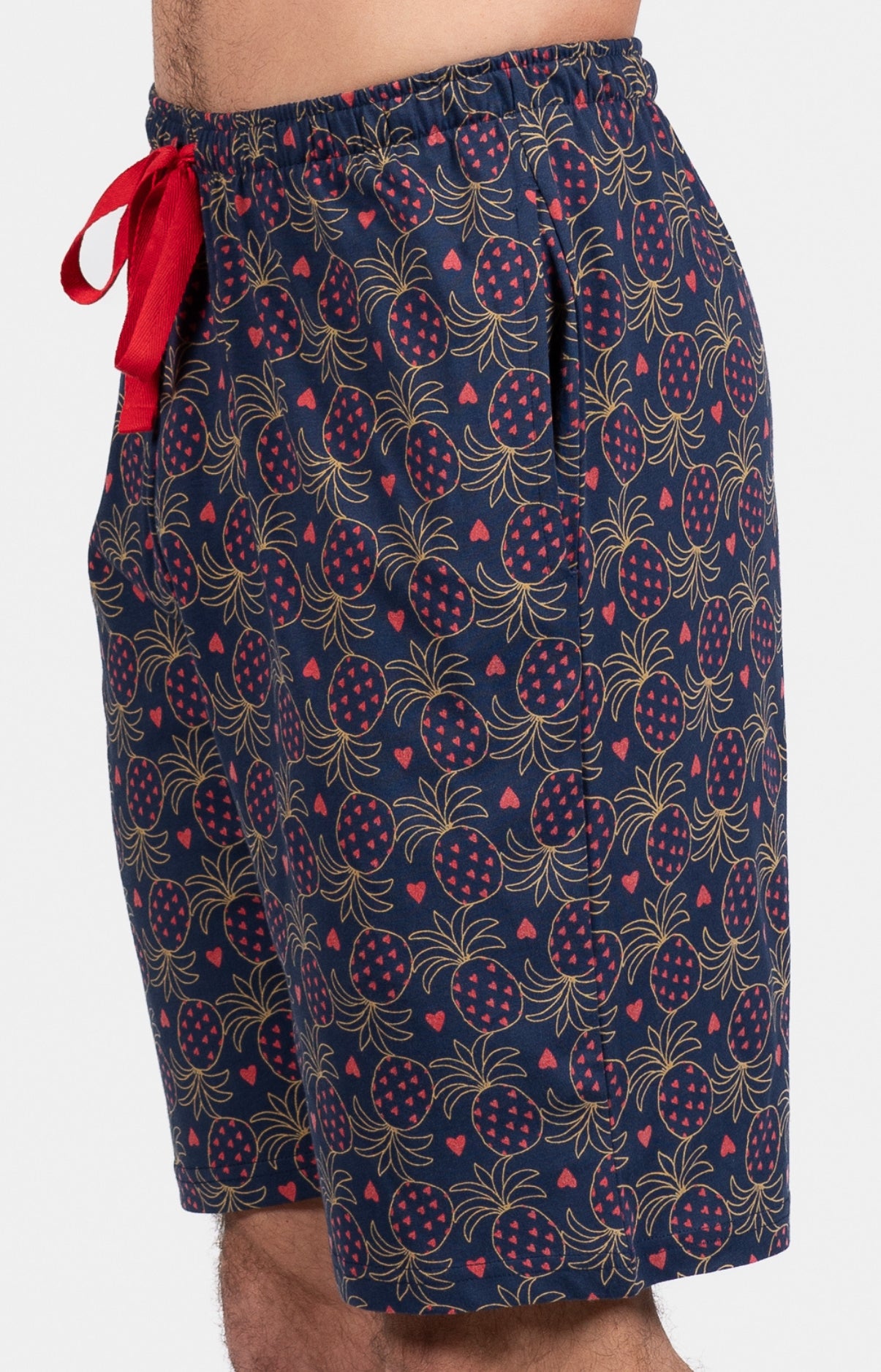 arthur-bob-fruit-d-fendu-pyjashort-homme-marine-coton image 4