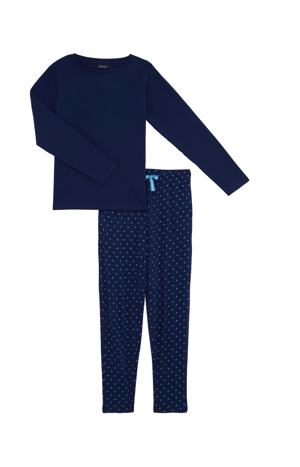 arthur-bob-pyjama-tradi-marine-femme-coton-bio image 3