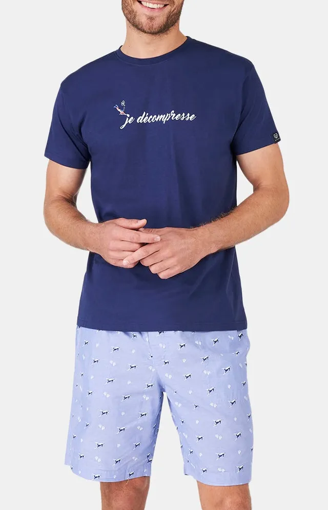 arthur-bob-je-d-compresse-pyjashort-homme-denim-bio image 1