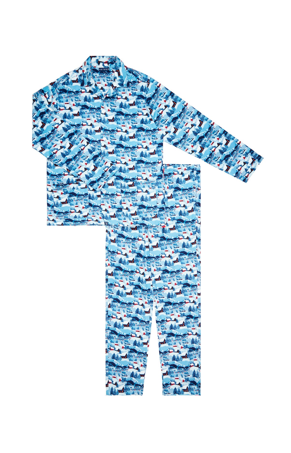 arthur-bob-petits-chalets-pyjama-boutonn-bleu-l image 3