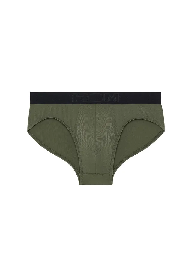 hom-supersoft-mini-slip-homme-kaki-microfibre-respirant image 1