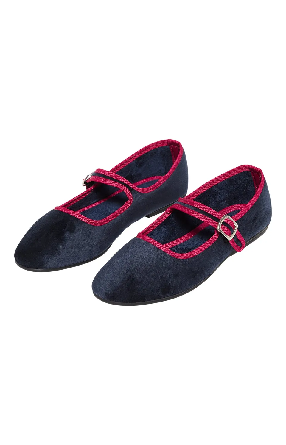 arthur-bob-blue-velvet-chaussons-ballerines-velours-marine image 1