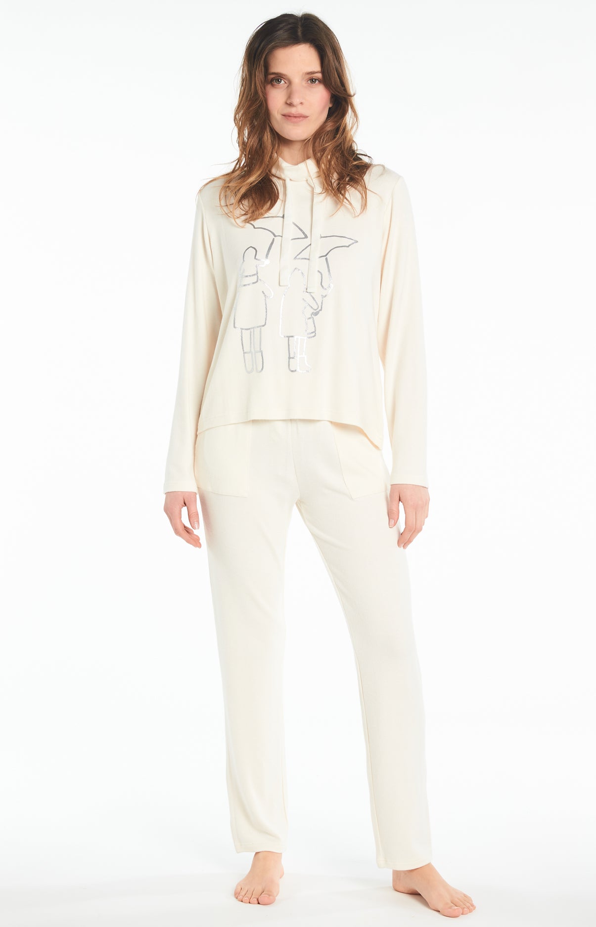 arthur-bob-uni-pyjama-femme-ivoire-coton image 2
