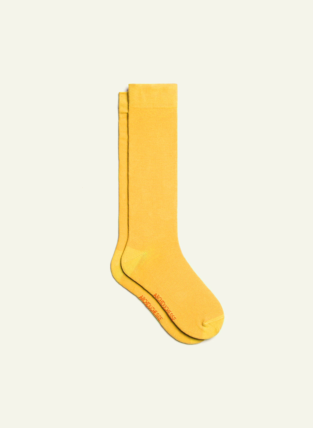 archiduchesse-de-ville-jaune-canari-chaussettes-jaune-coton image 2