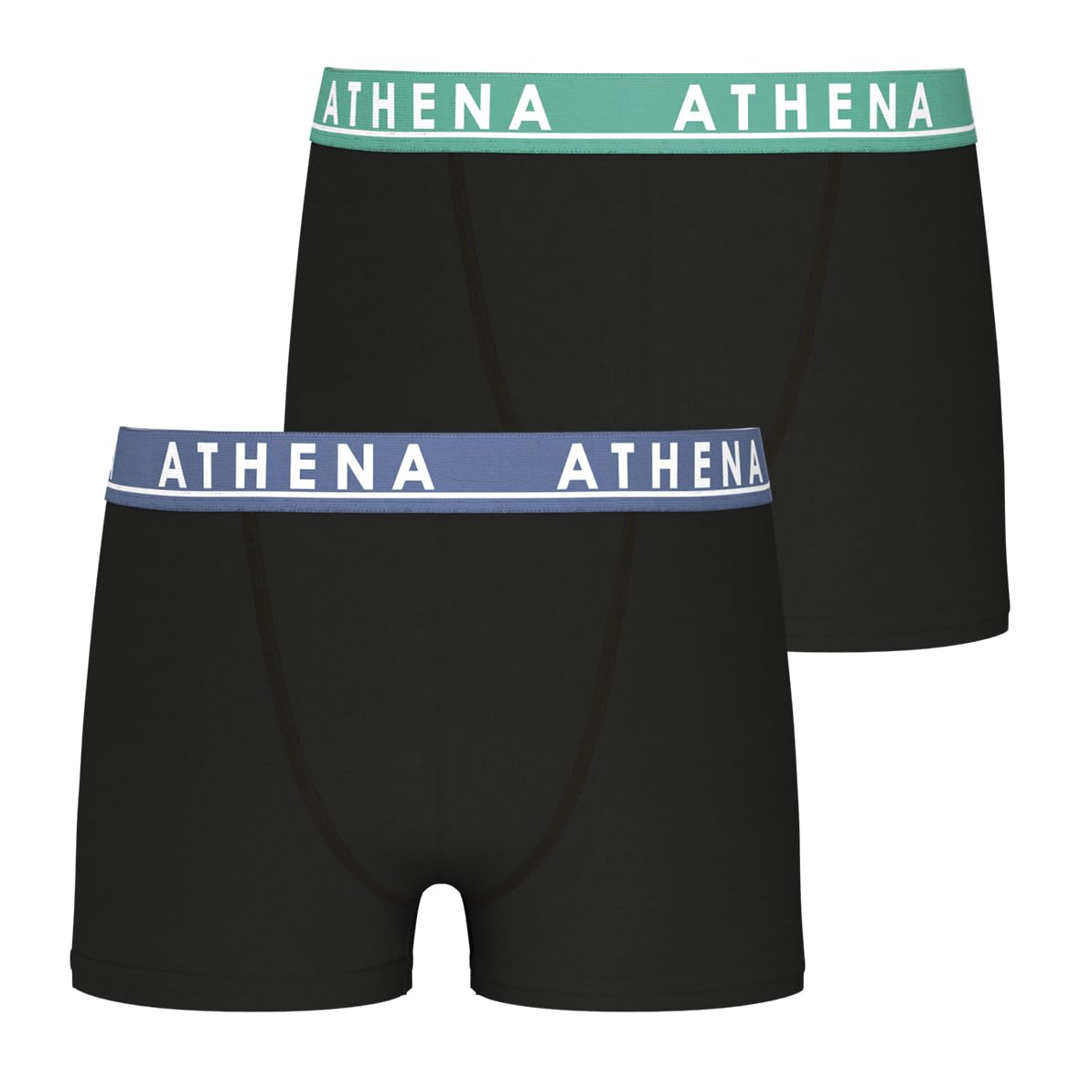 athena-easy-color-lot-2-boxers-gar-on-noir-coton-stretch image 2