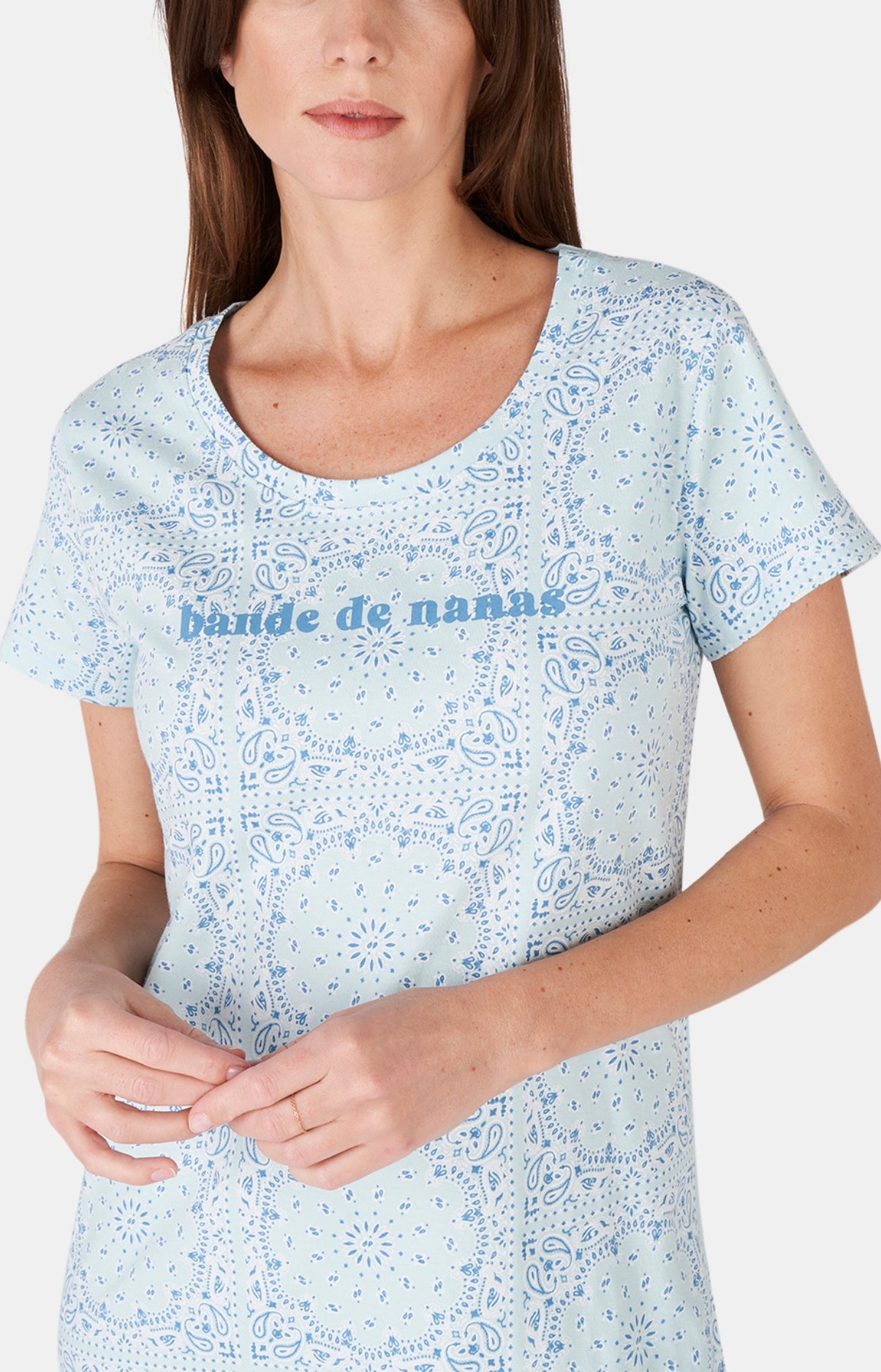 arthur-bob-bandana-chemise-de-nuit-ciel-coton-bio image 2
