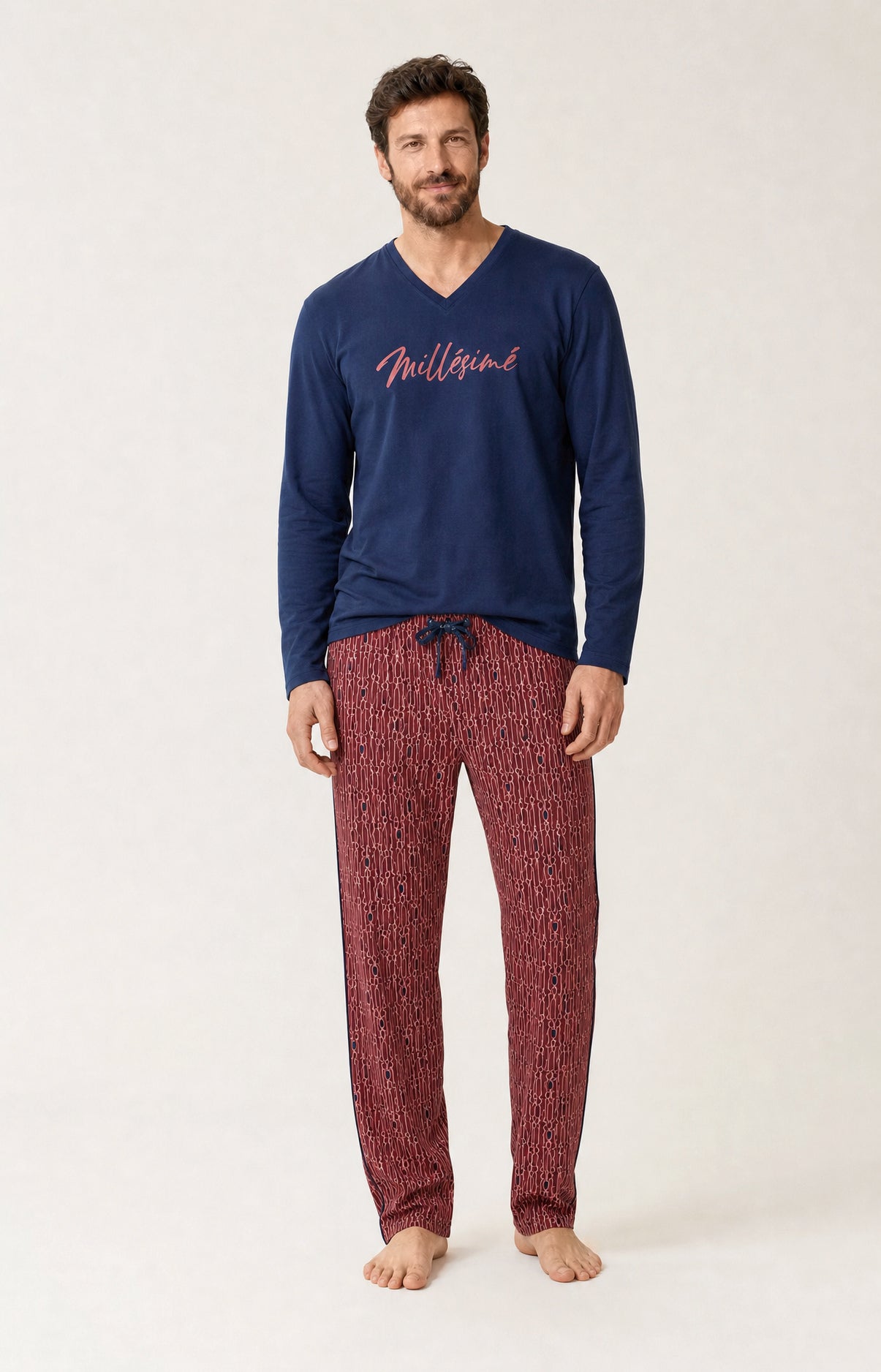 arthur-bob-mill-sim-pyjama-bordeaux-coton-pais image 1