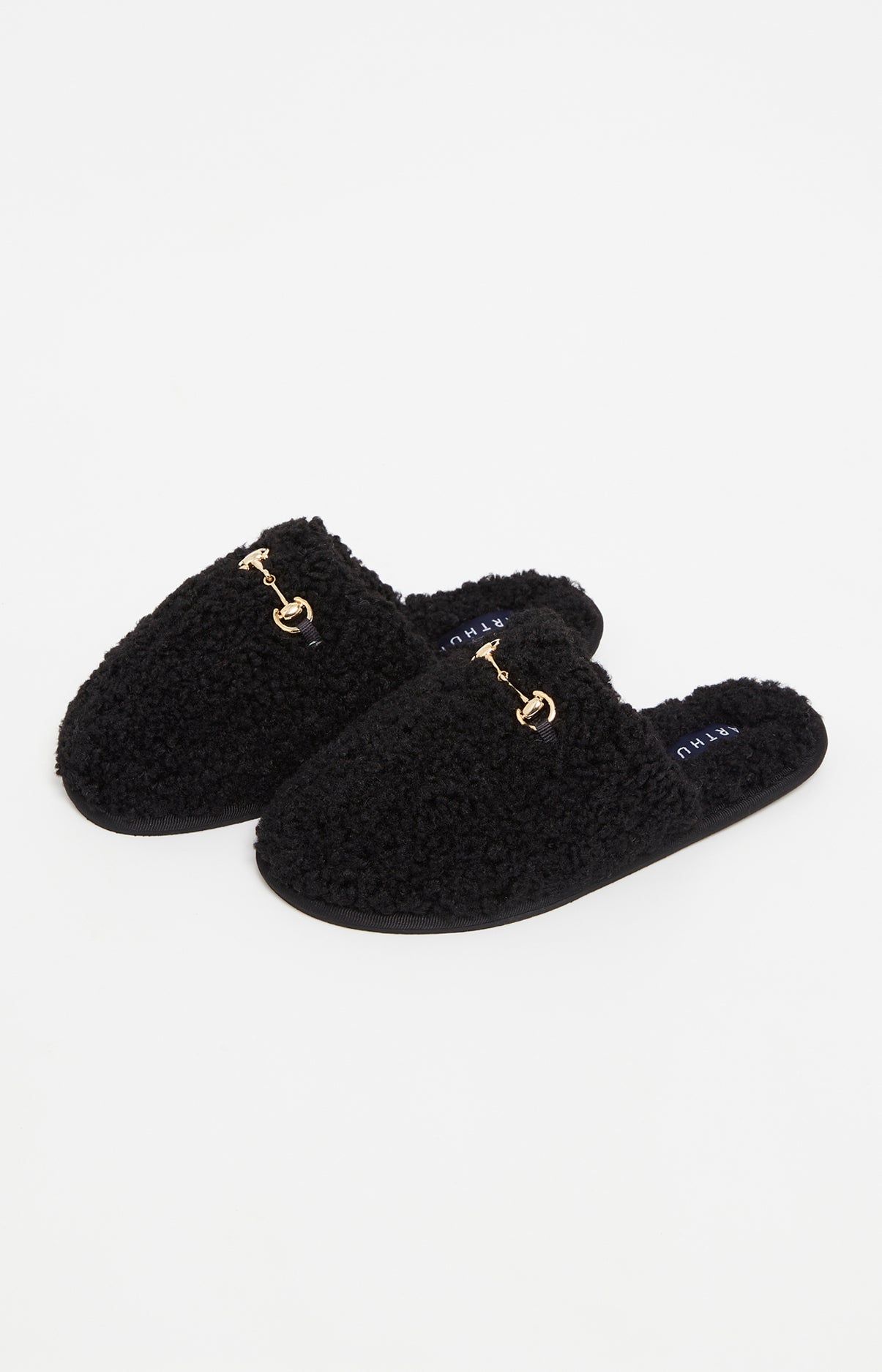 arthur-bob-polaire-noir-mules-chaussons-femme-noir-chaud image 1