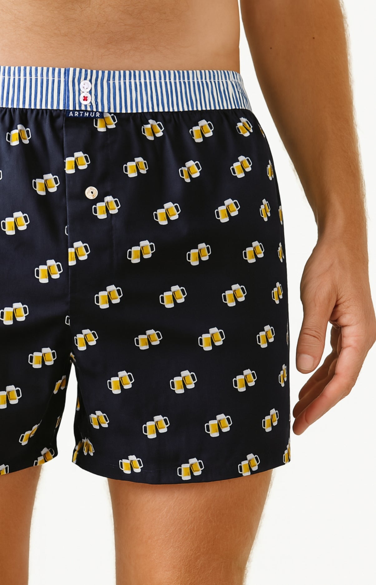 arthur-le-club-1173-cale-on-homme-coton-bio-marine image 2
