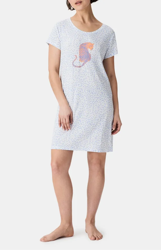 arthur-bob-f-lina-chemise-de-nuit-bleu-l-opard-jersey-femme image 1