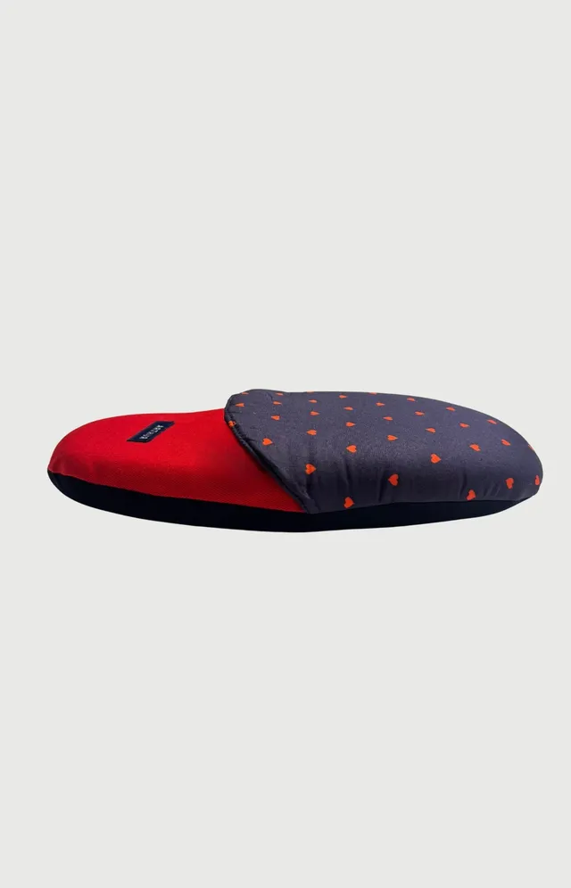 arthur-bob-saint-valentin-pantoufles-homme-marine-coton-bio image 1