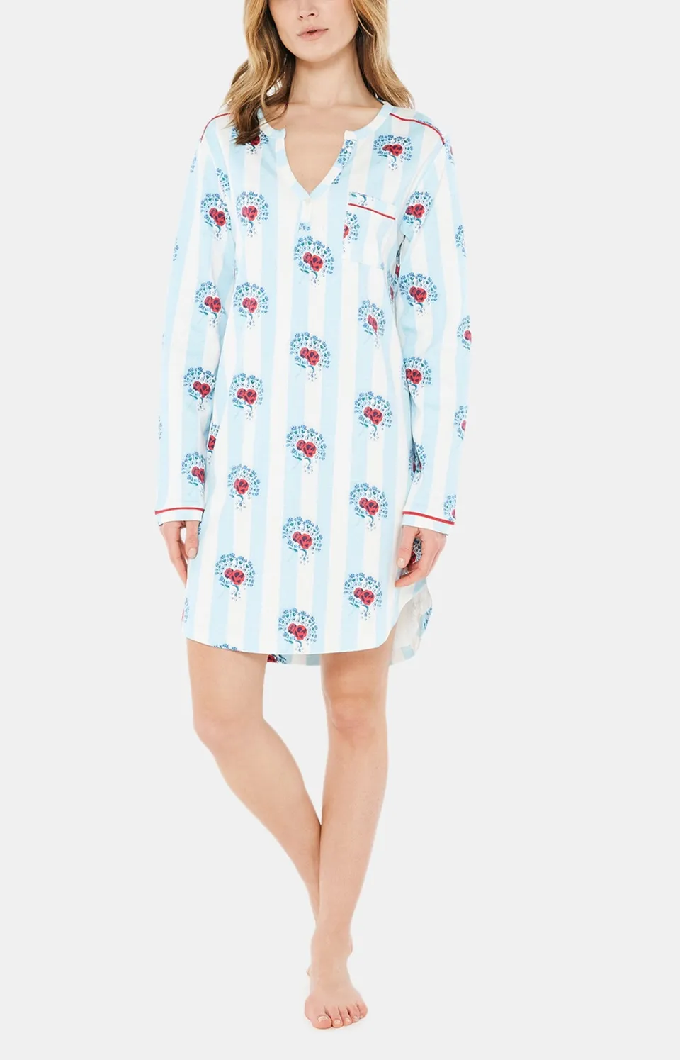 arthur-bob-suzanne-chemise-de-nuit-coton-bio-ciel image 1