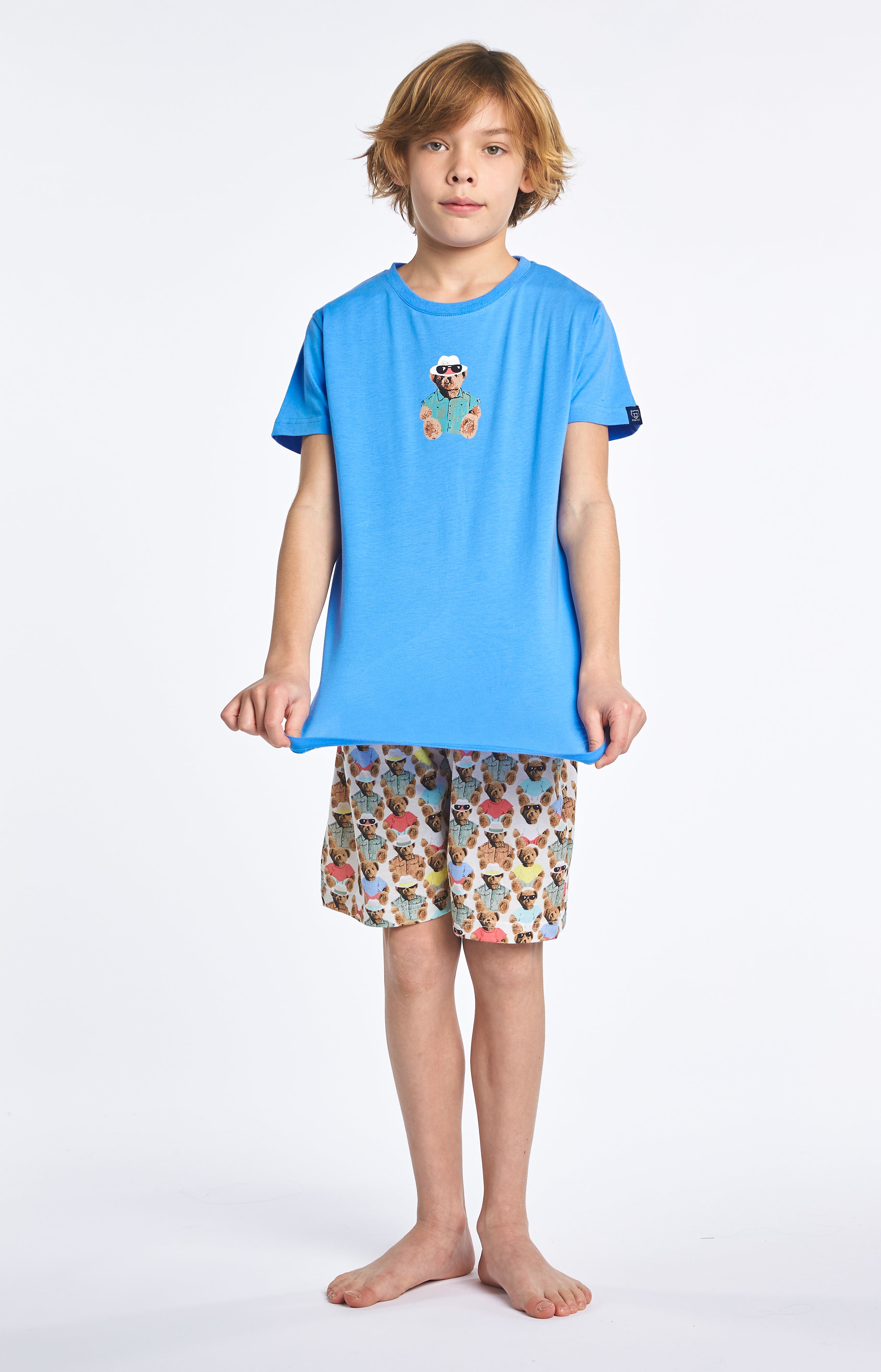 arthur-bob-pyjashort-teddy-multicolore-coton-bio image 5