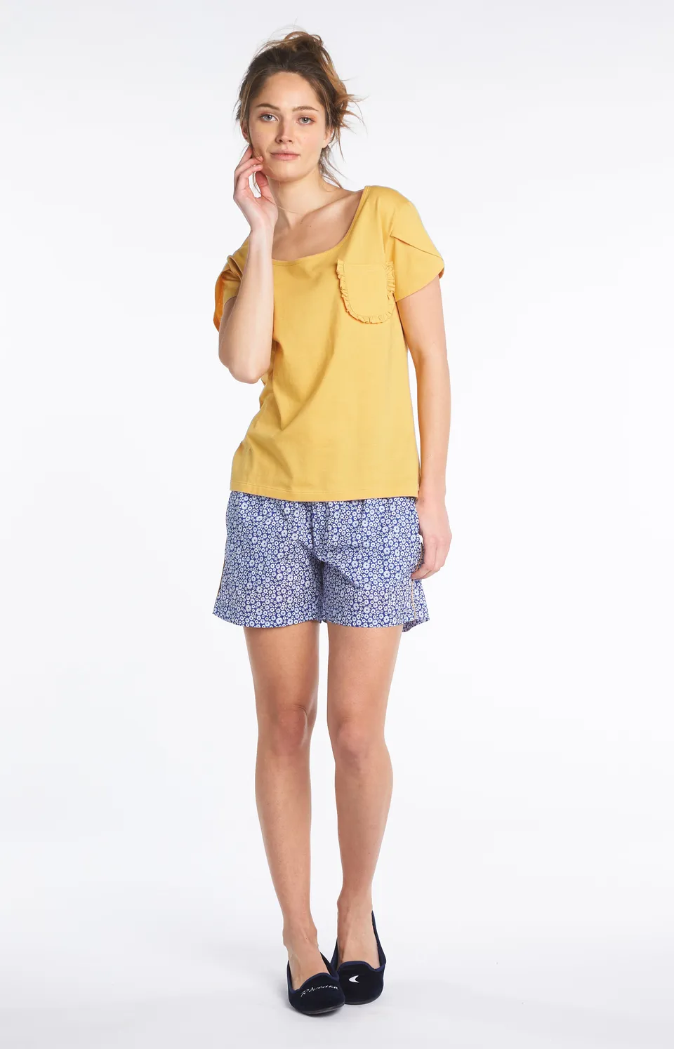 arthur-marguerite-short-femme-roi-m-voile-coton-floral image 1