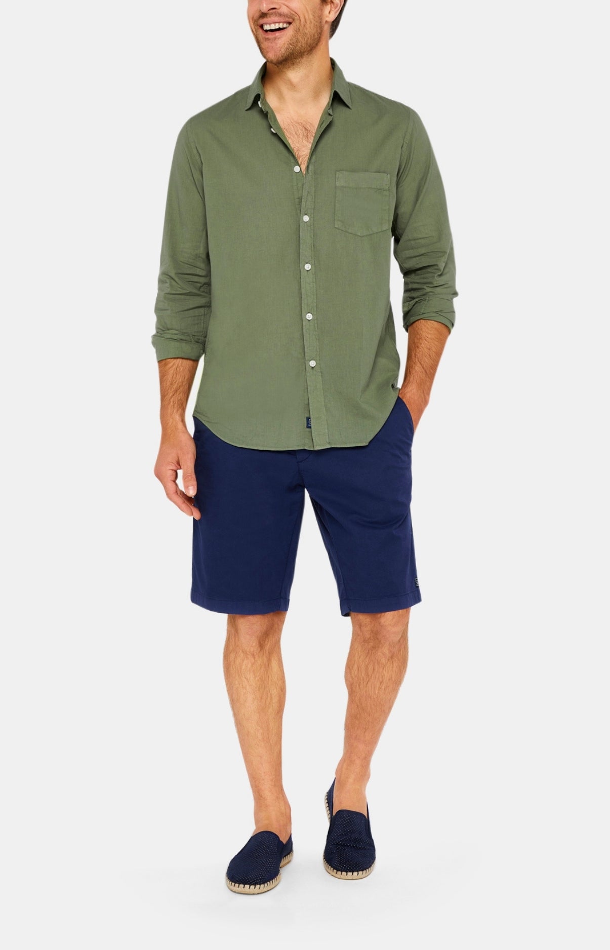 arthur-bob-chemise-homme-voile-coton-lichen image 2