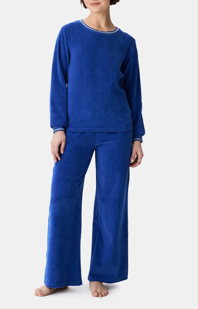arthur-bob-daphn-a-pyjama-velours-femme-bleu-roi-s-xl image 1