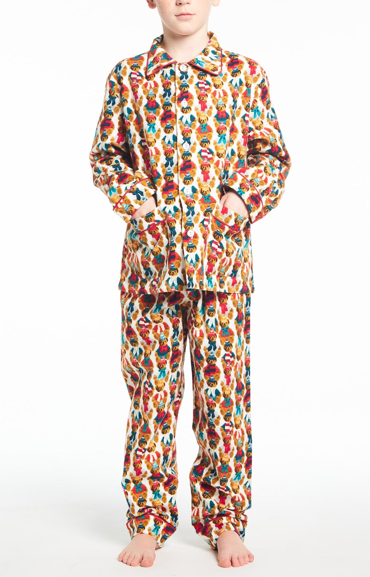 arthur-bob-teddy-pyjama-long-enfant-coton-marron image 1