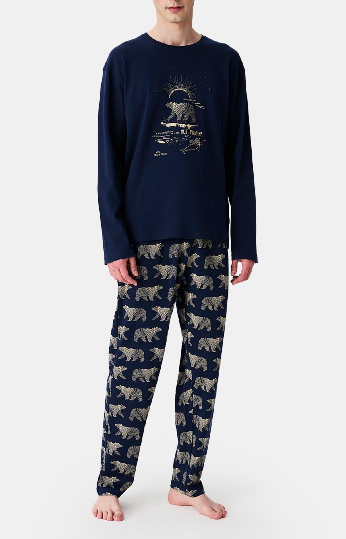 arthur-bob-nuit-polaire-pyjama-coton-marine image 4