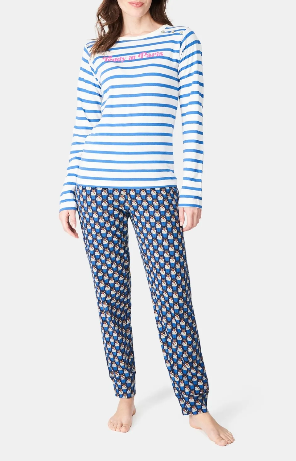 arthur-bob-teddy-in-paris-pyjama-marine-coton-bio image 1